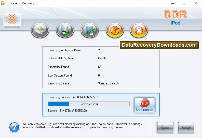 Data recovery process is going on