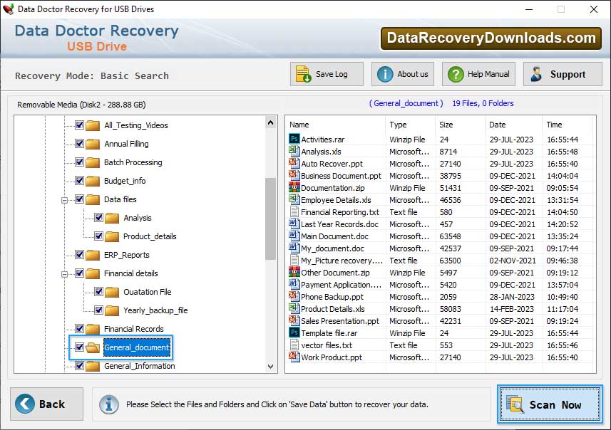 Save recovered files